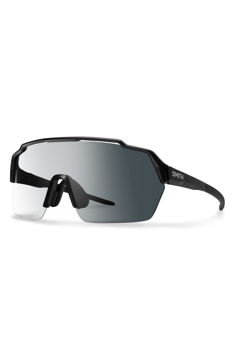 Smith Shift Split MAG<sup>™</sup> 142mm Shield Sunglasses, Alternate, color, Black / Clear To Gray