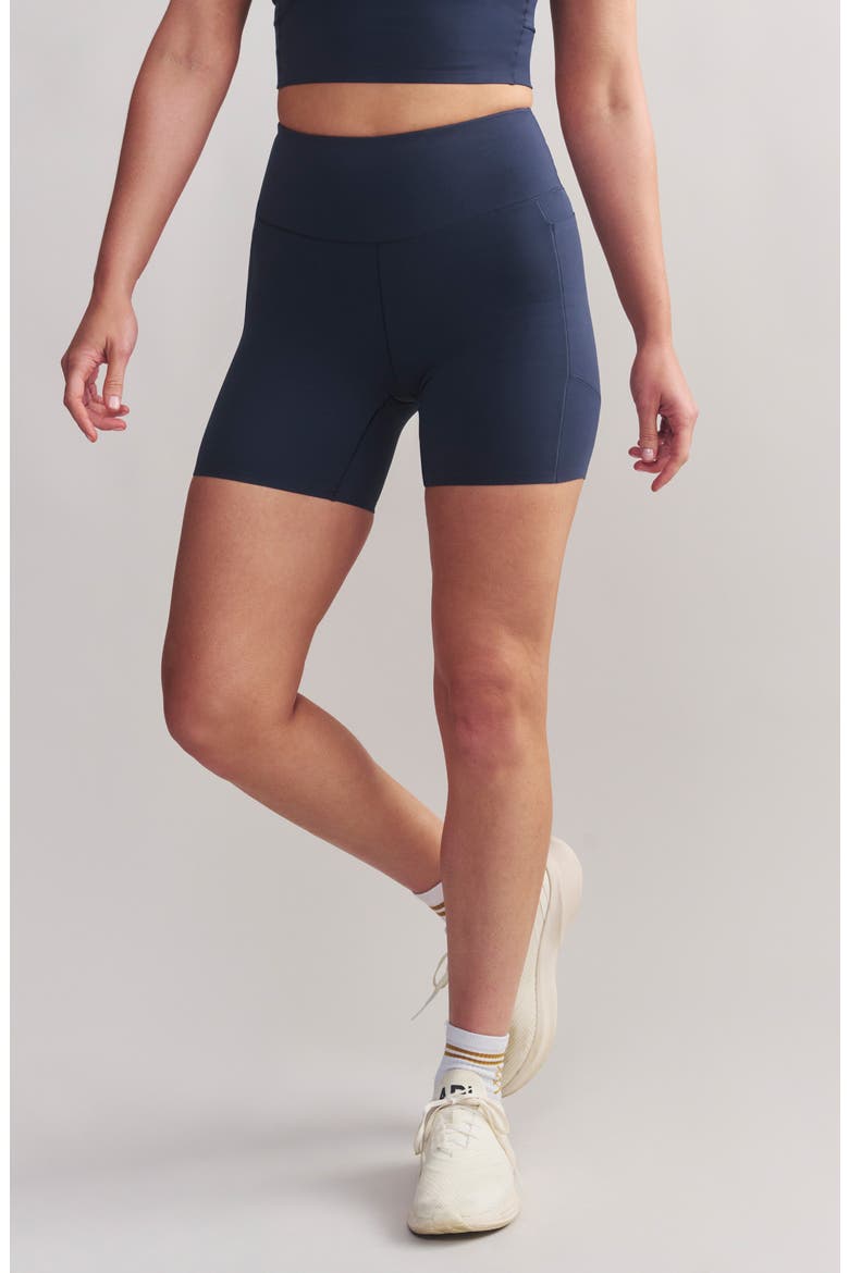 Revive Pocket Bike Shorts, Main, color, NAVY BLUE