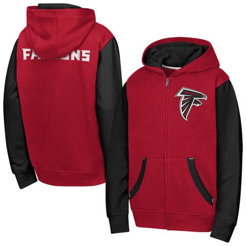 Youth Outerstuff Red Atlanta Falcons Stadium Colorblock Full-Zip Hoodie