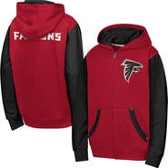 Outerstuff Youth Outerstuff Red Atlanta Falcons Stadium Colorblock Full-Zip Hoodie