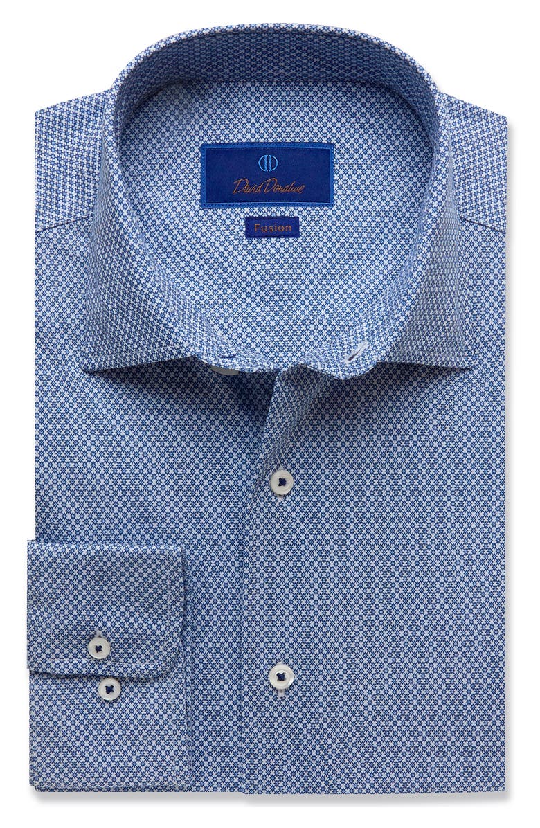 David Donahue Trim Fit Dress Shirt, Main, color,