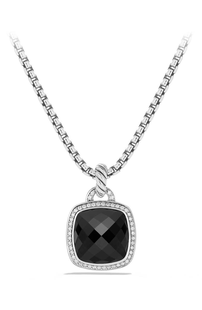 David Yurman 'Albion' Pendant with Semiprecious Stone and Diamonds, Alternate, color, 