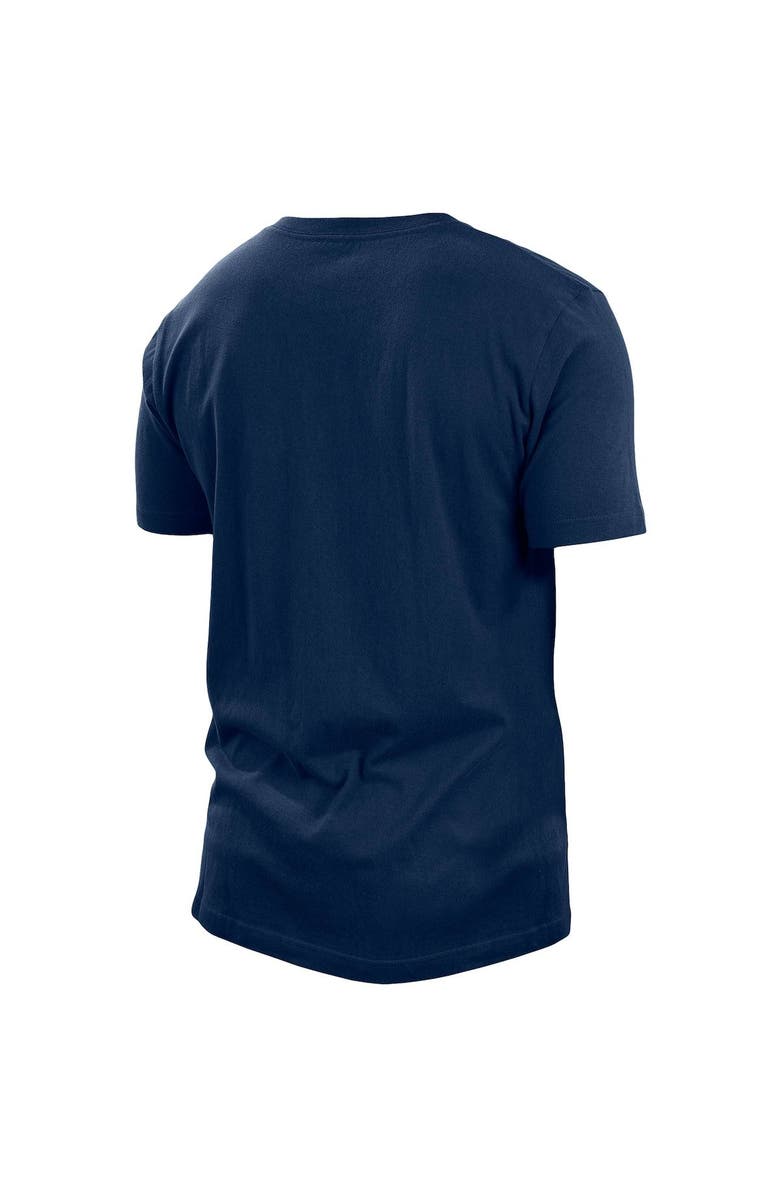 New Era Men's New Era Navy New England Patriots Split Logo 2-Hit T-Shirt, Alternate, color, Navy