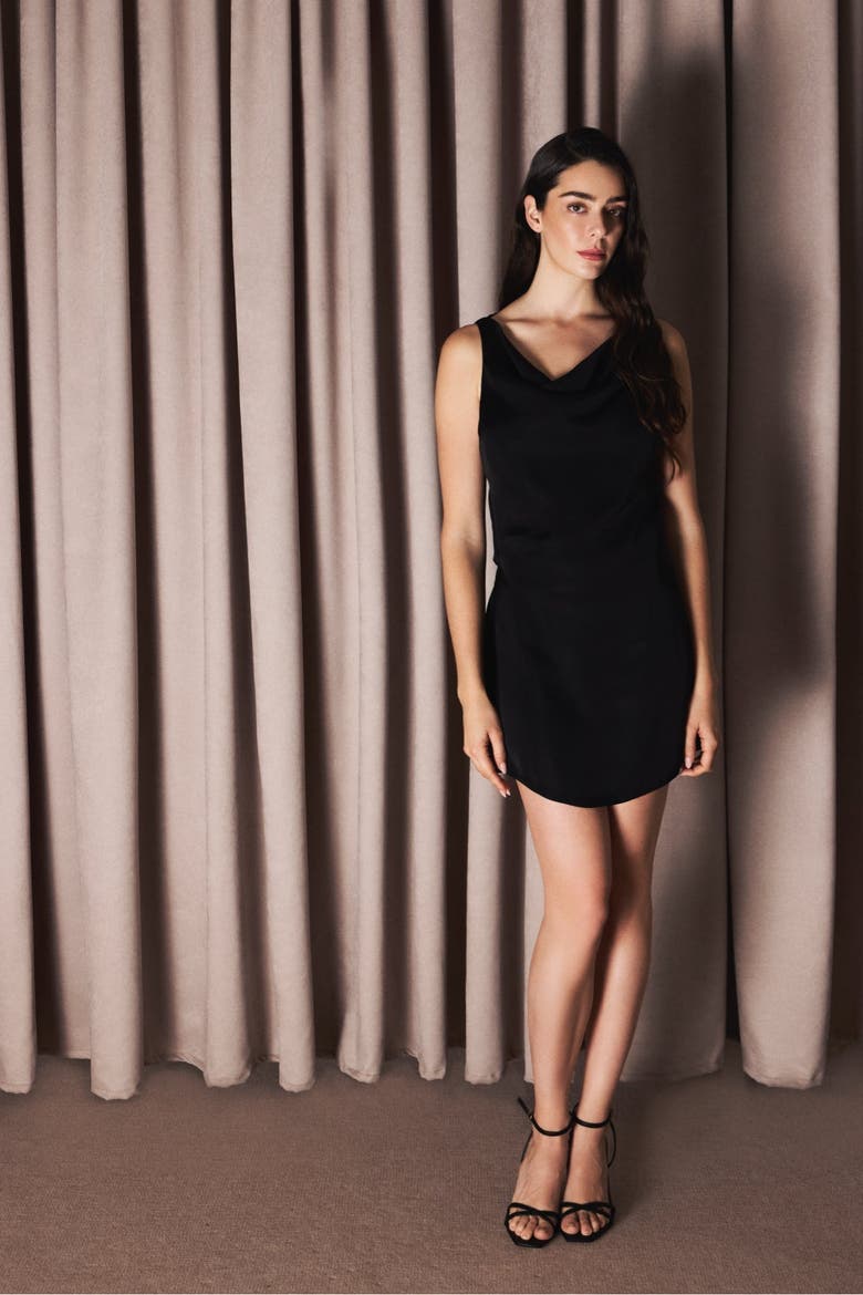 Marilyn Mini Dress, Alternate, color, Black