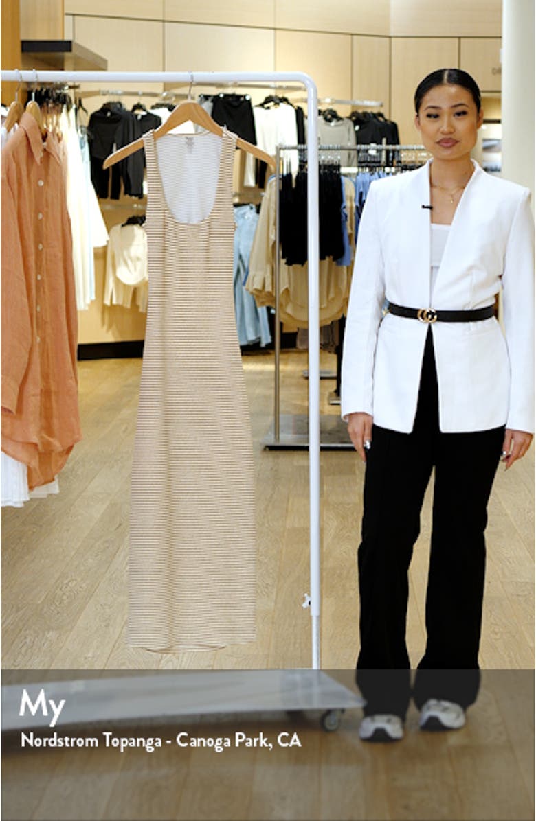 Mickie Neutral Stripe Cover-Up Dress, sales video thumbnail