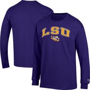 Champion Men's Champion  Purple LSU Tigers Arch Over Logo Long Sleeve T-Shirt