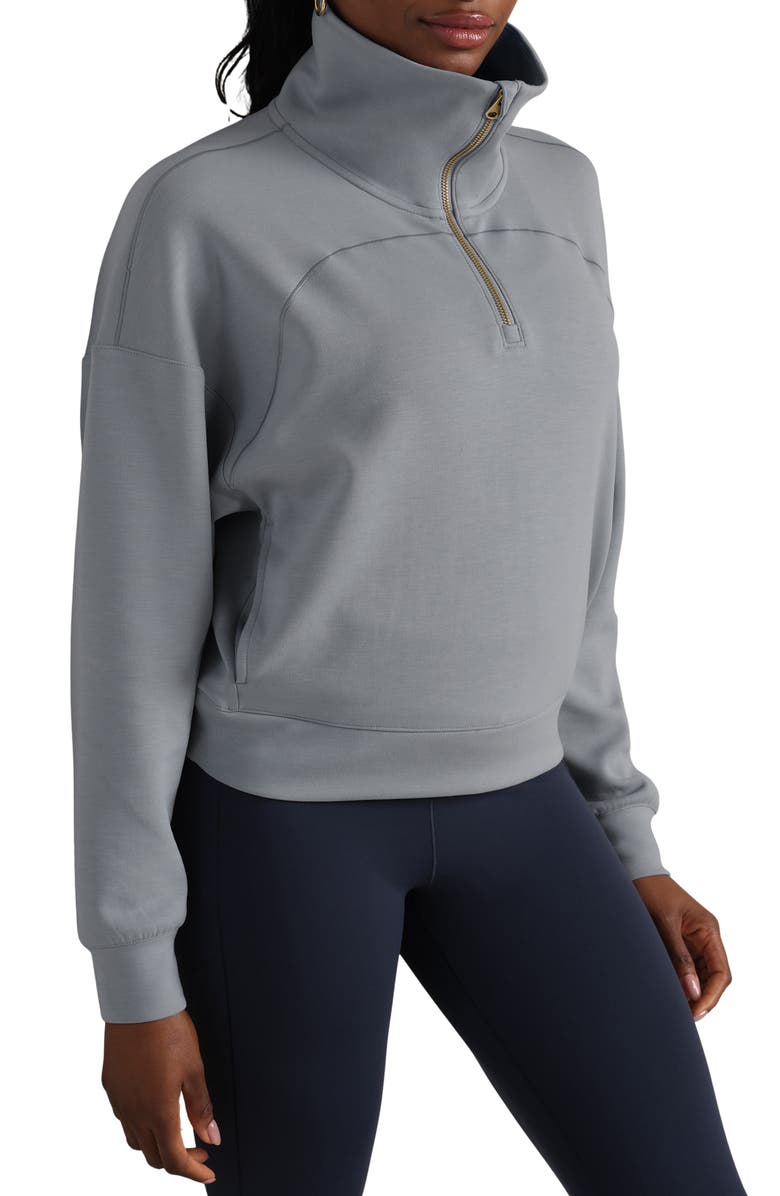 Rhone DreamGlow Half Zip, Alternate, color, Steel Gray