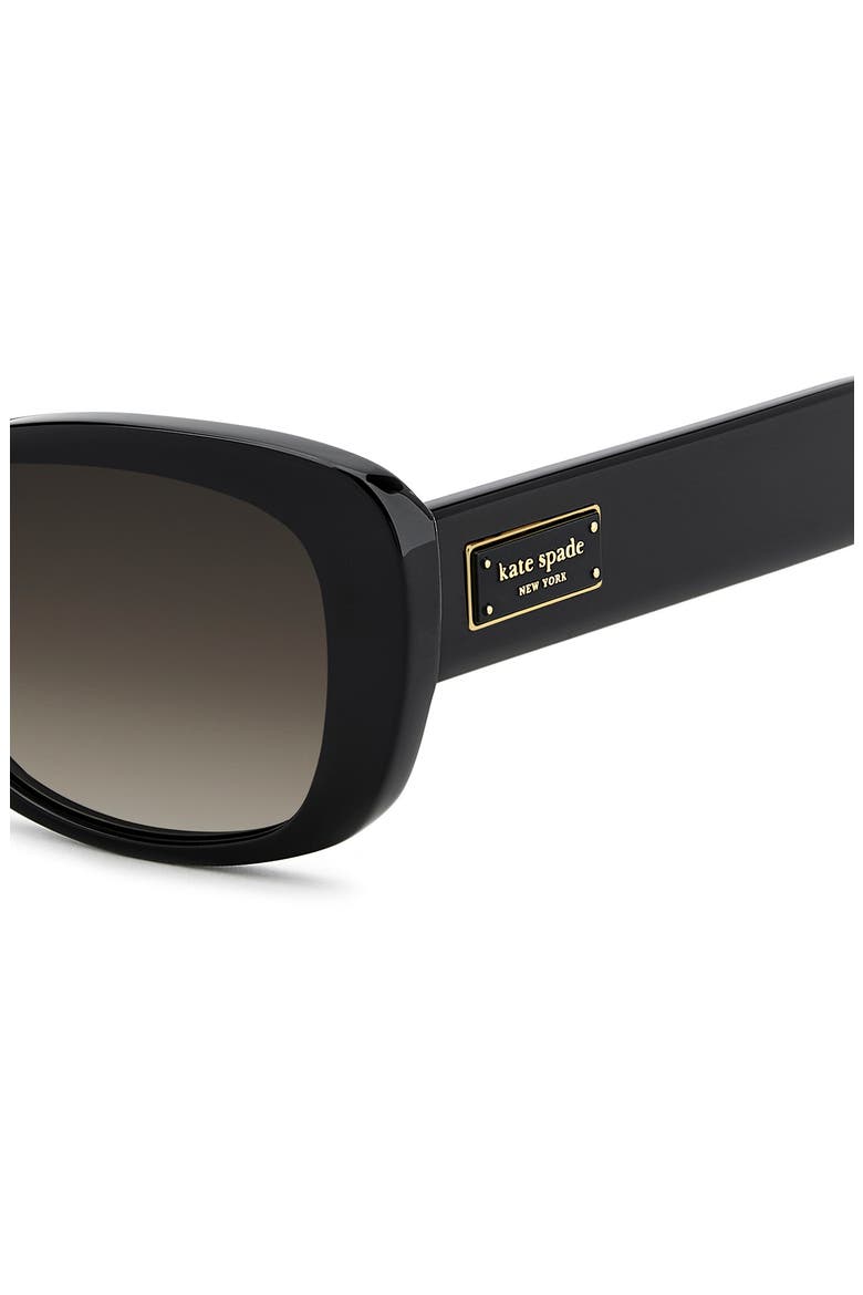 Beryl 53mm Gradient Rectangular Sunglasses, Alternate, color, BLACK/ BROWN SF