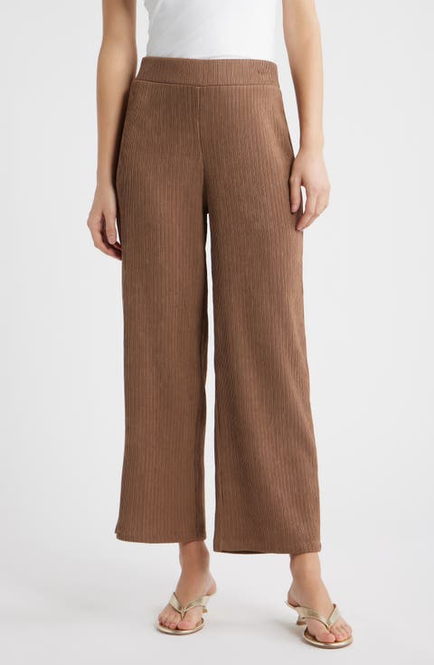 Pull-On Crop Wide Leg Pants (Petite)