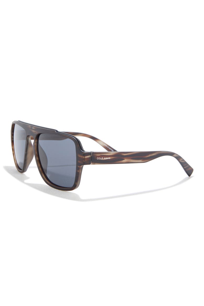 54mm Navigator Sunglasses, Alternate, color, SMOKE HORN