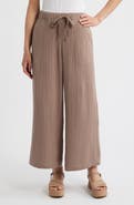 Eileen Fisher Wide Leg Organic Cotton Ankle Pants