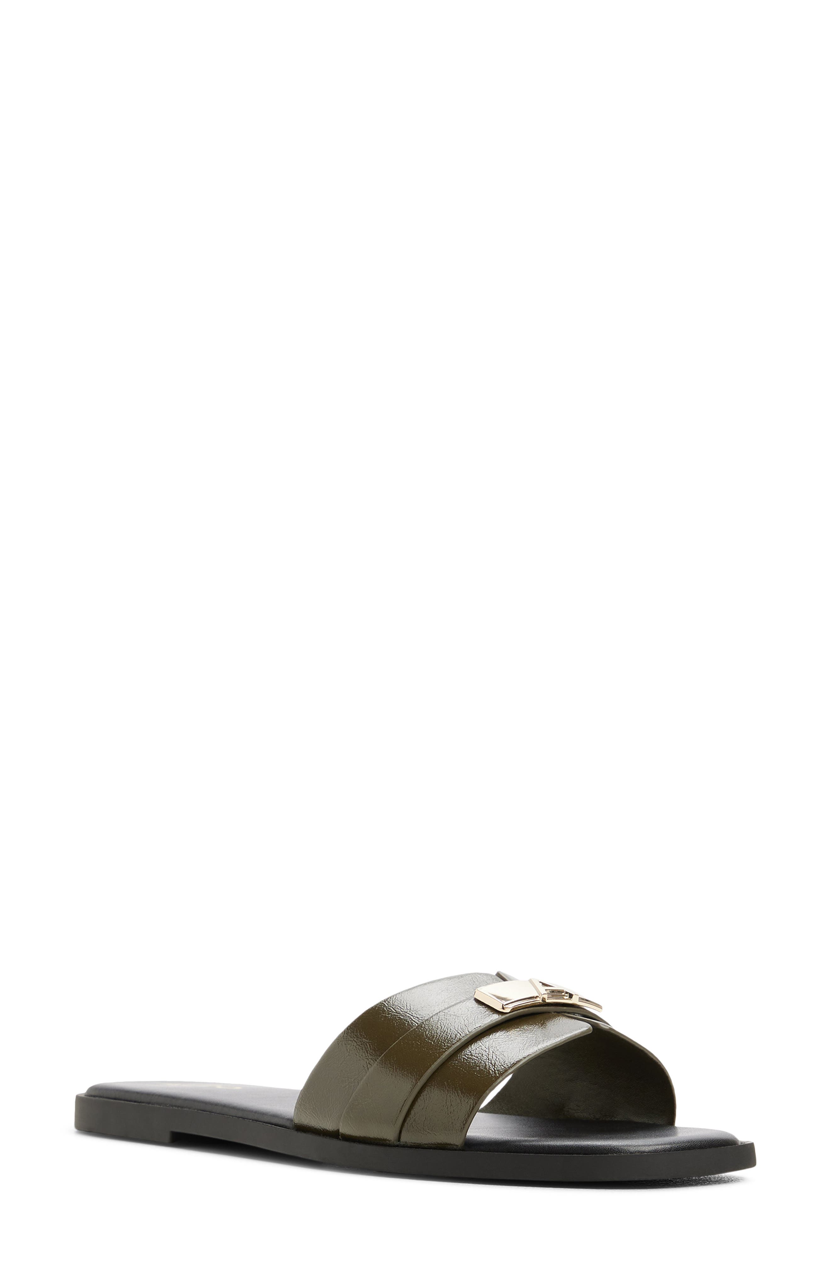 Emersynn Faux Leather Slide Sandal