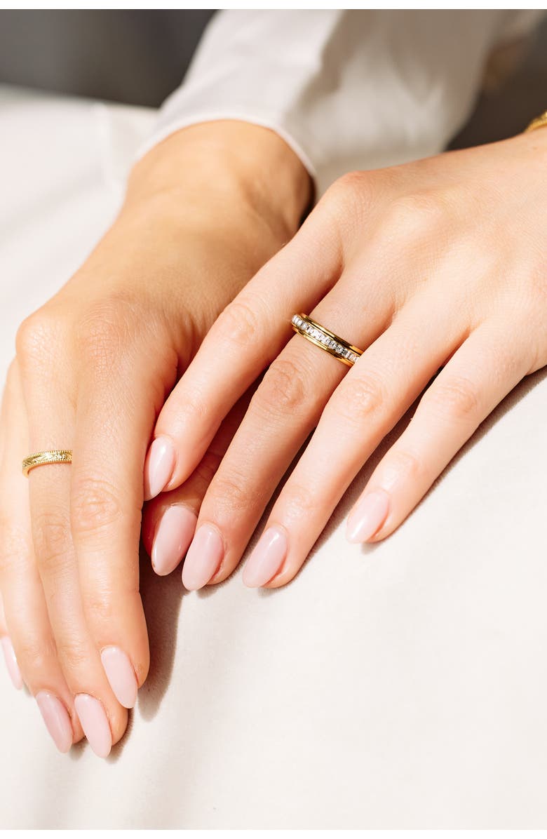 Mint
Lily Crystal Statement Spinning Fidget Ring, Alternate, color, Silver