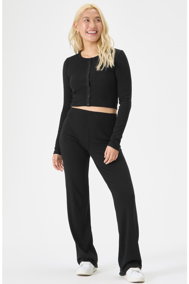 Sweet Classic Cardigan, Alternate, color, BLACK