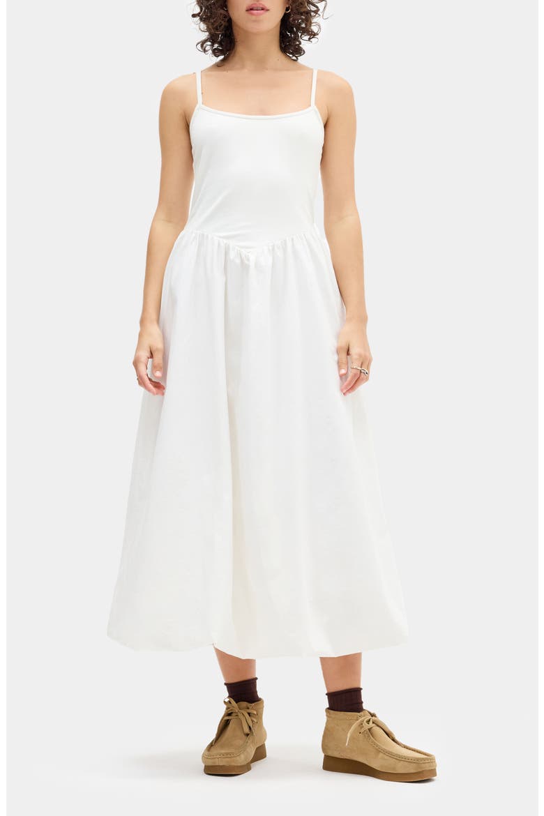 Eden Sleeveless Midi Dress, Main, color, WHITE
