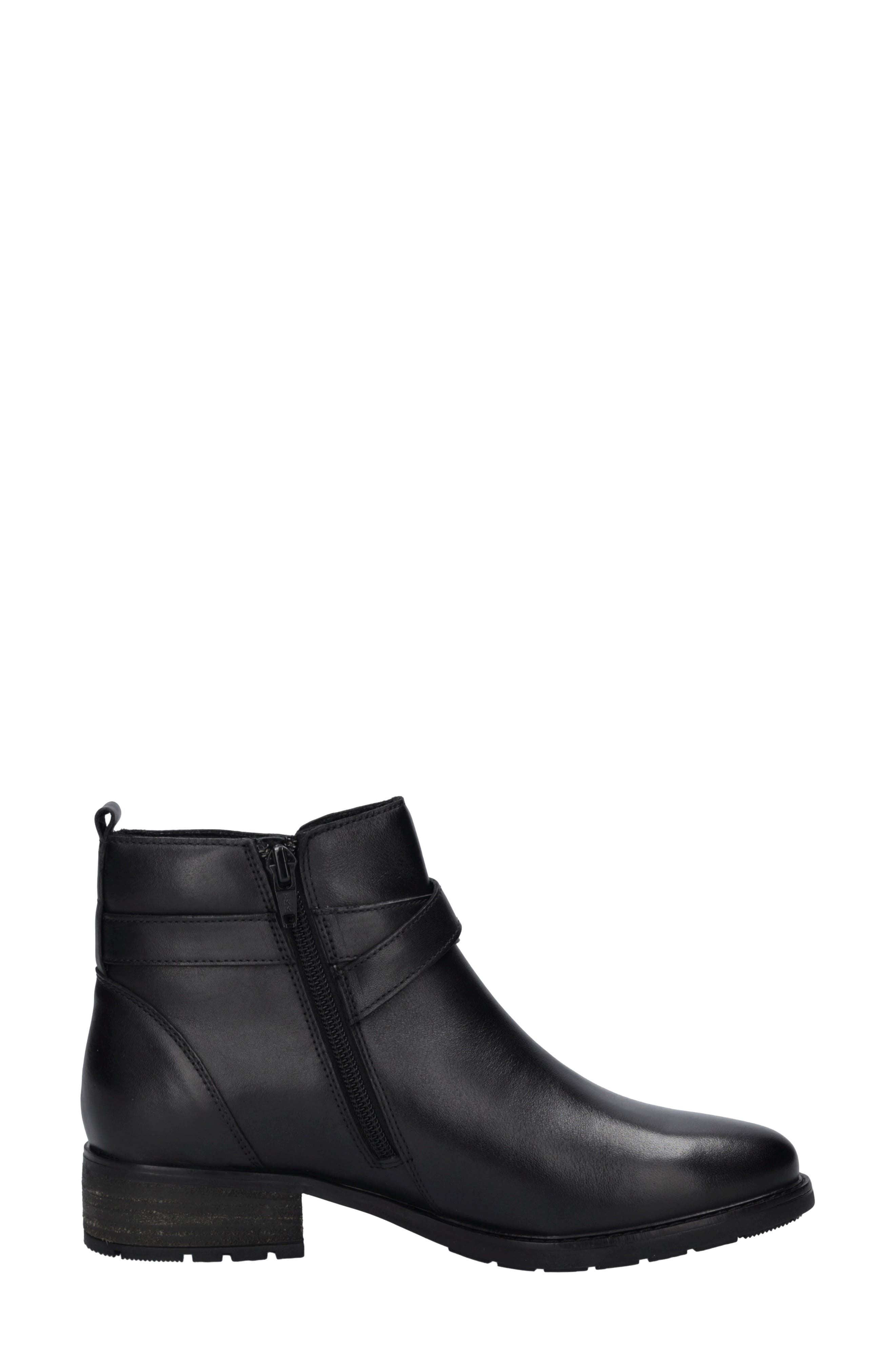 Kate 04 Leather Bootie, Alternate, color, BLACK