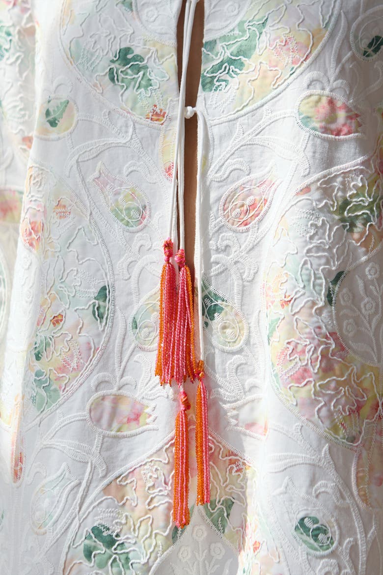 Elan Rania Shirt Dress Embroidered, Alternate, color, Embroidered