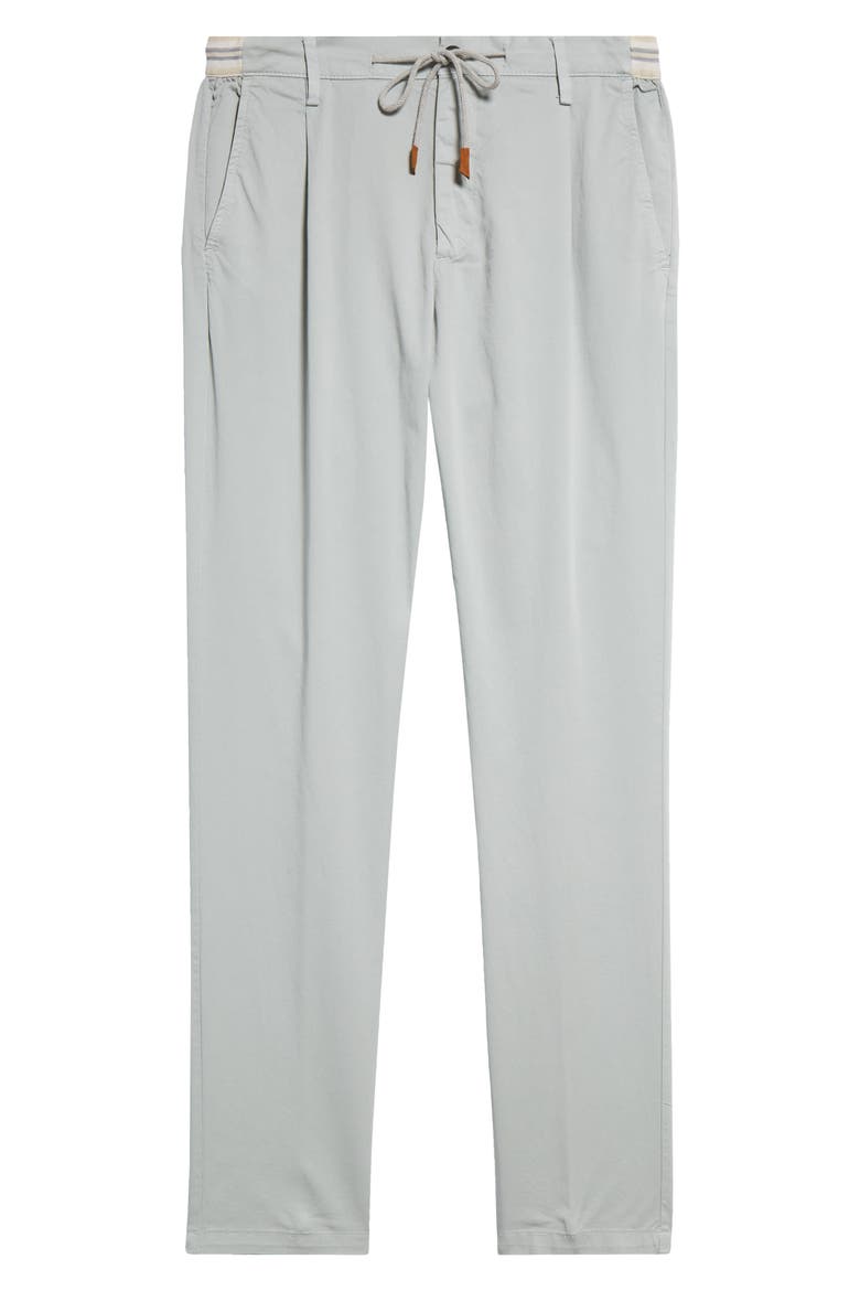 Drawstring Waist Stretch Cotton Pants, Alternate, color, GREEN