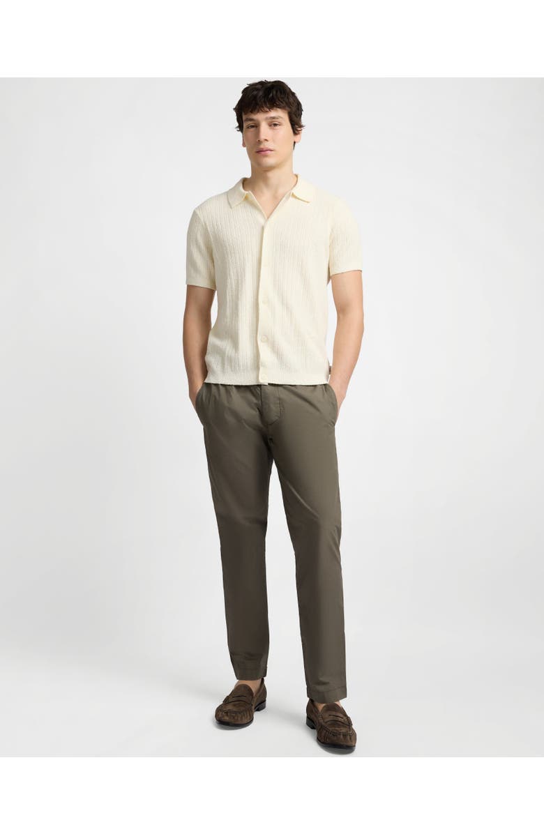 Onia Boucle Rib Button Up Shirt, Alternate, color, Cream