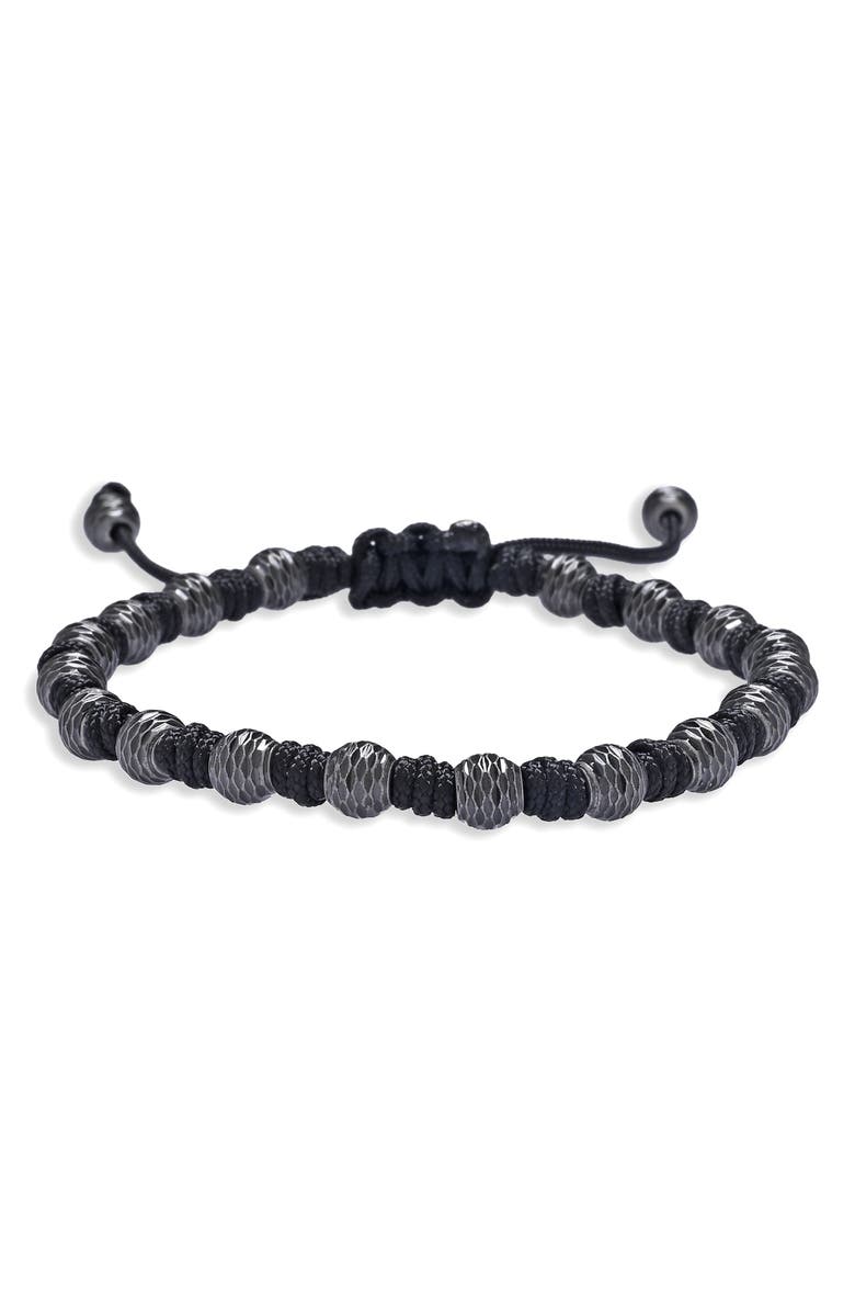 EYE CANDY LOS ANGELES Caleb Beaded Slider Bracelet, Alternate, color, Black