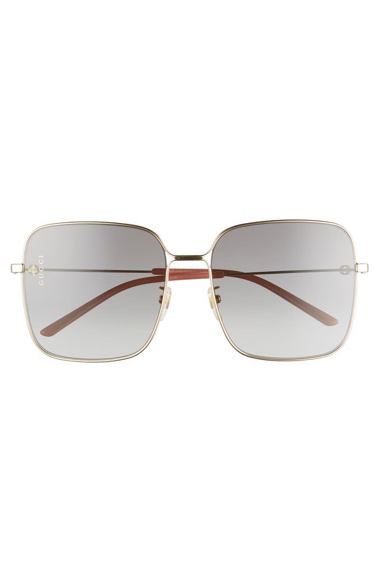 Gucci 60mm Gradient Square Sunglasses, Alternate, color,