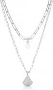 Ettika Layered Teardrop & Freshwater Pearl Charm Necklace