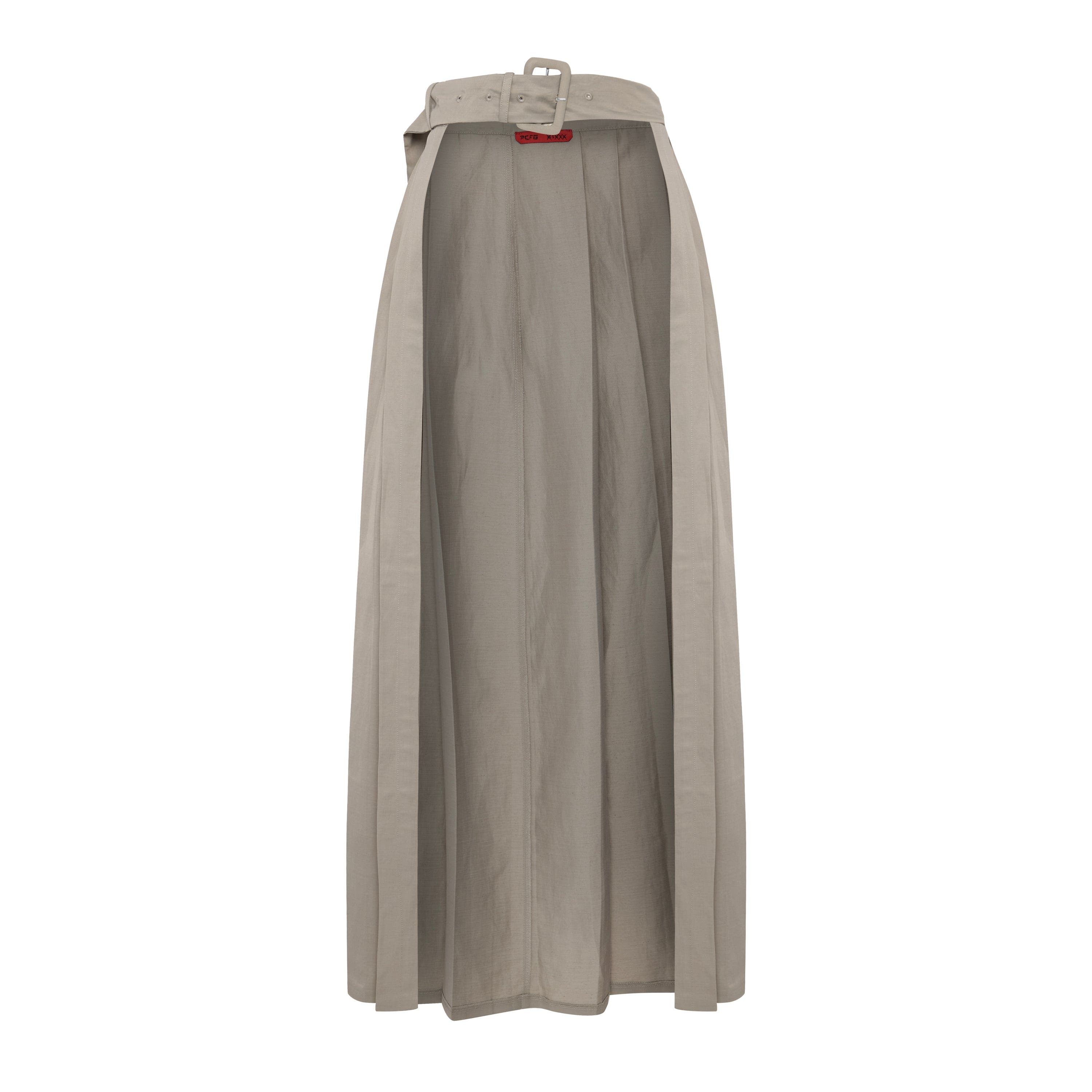 Linen Blend Shiny Woven Skirt
