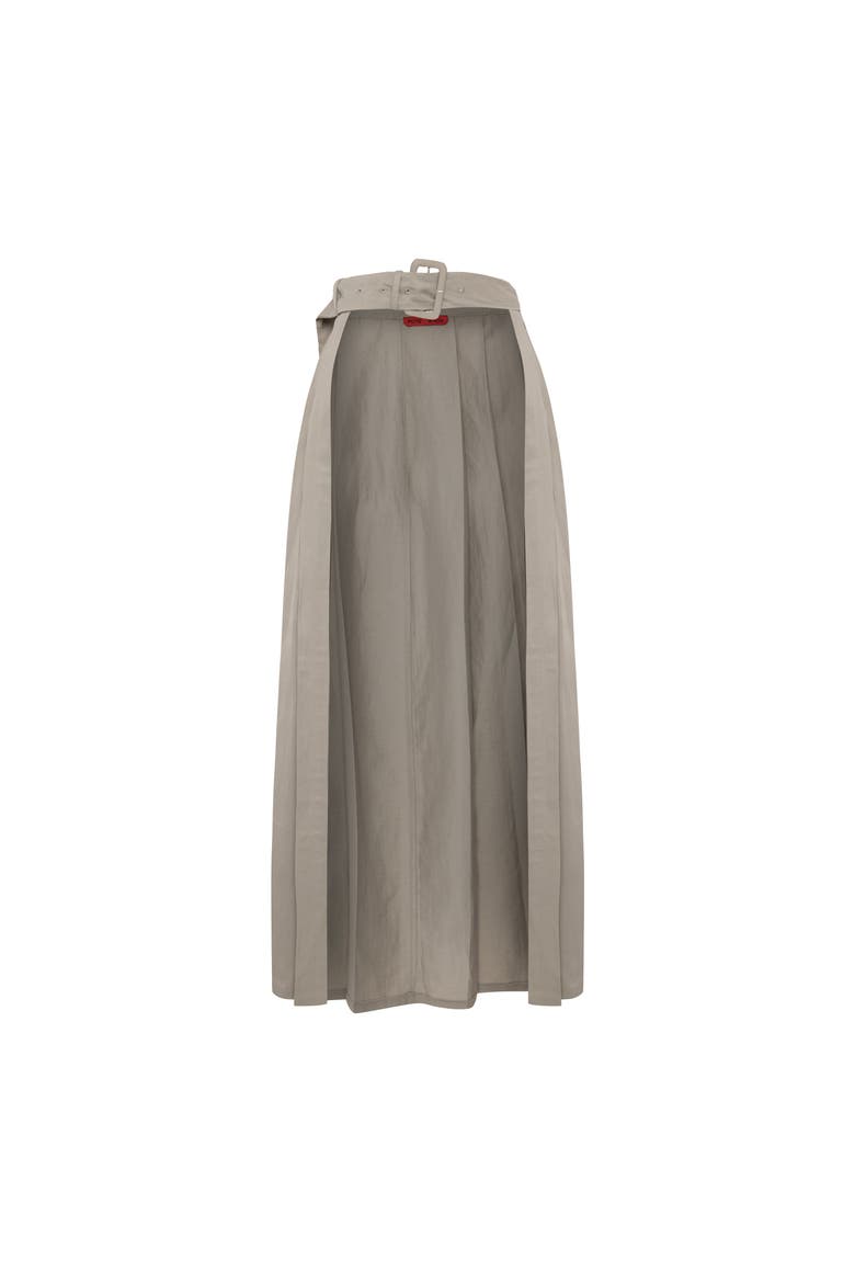 Linen Blend Shiny Woven Skirt, Main, color, BEIGE