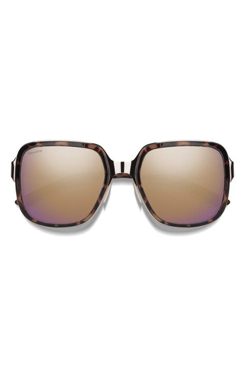 Aveline 55mm ChromaPop™ Polarized Square Sunglasses