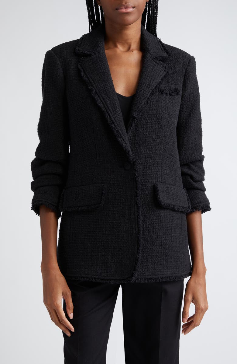 Cinq à Sept Khloe Bouclé Blazer, Main, color, Black