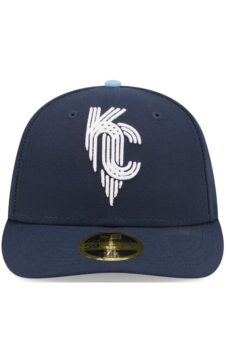 Men's New Era Navy Kansas City Royals 2022 City Connect Low Profile 59FIFTY Fitted Hat, Alternate, color, Navy