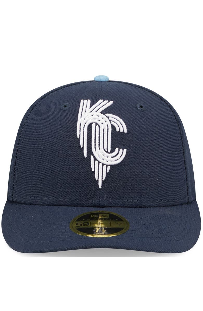 New Era Men's New Era Navy Kansas City Royals 2022 City Connect Low Profile 59FIFTY Fitted Hat, Alternate, color, Navy