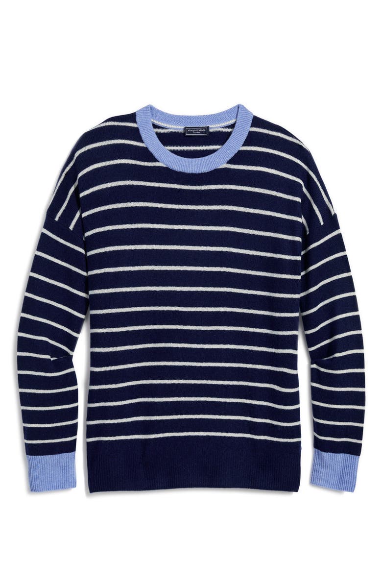 vineyard vines Stripe Cashmere Sweater, Alternate, color, Stripe Nautical Navy