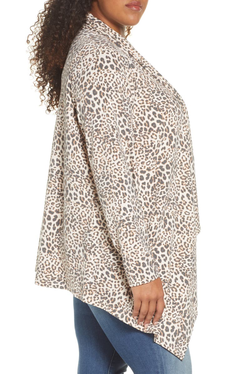 Bobeau Waterfall Cardigan, Alternate, color, 