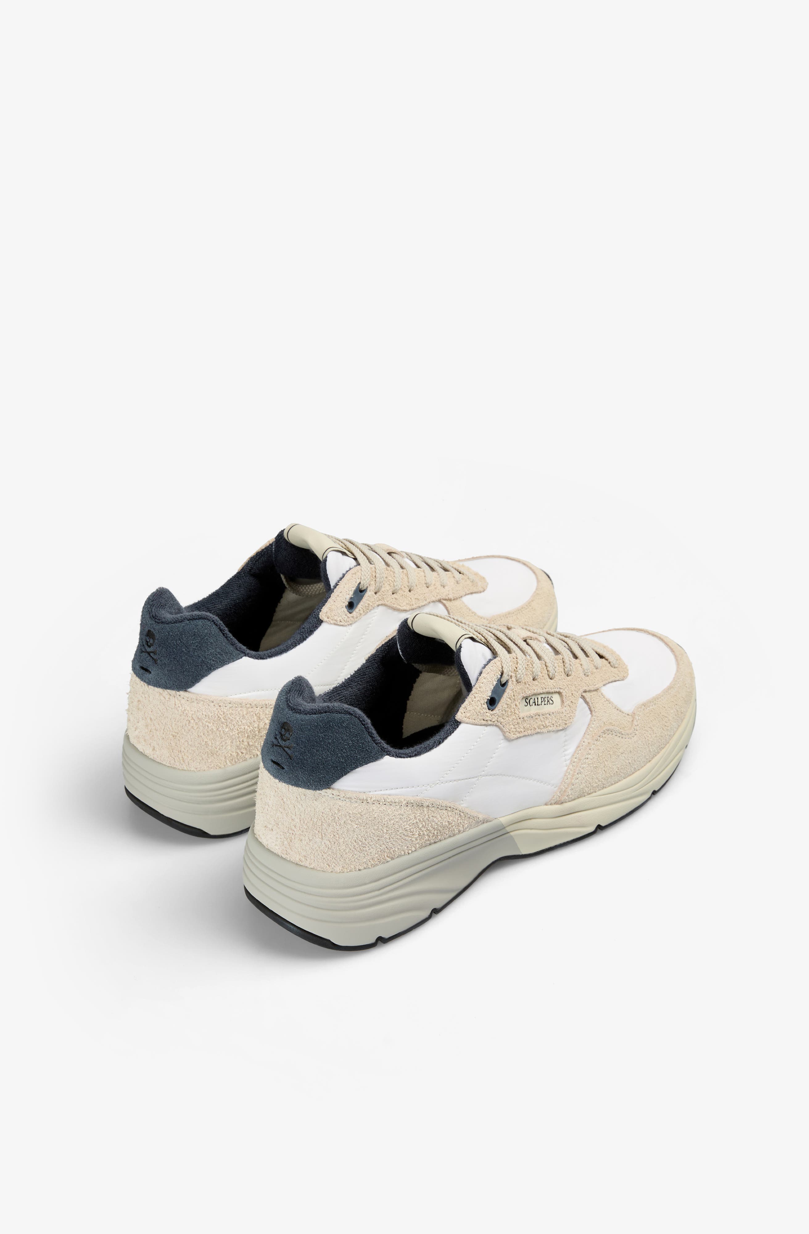 Scalpers Contrasting Suede Sneaker, Alternate, color, White