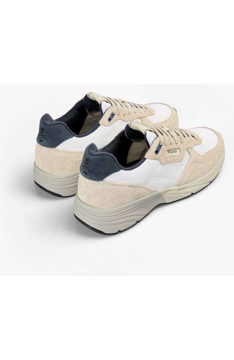 Scalpers Contrasting Suede Sneaker, Alternate, color, White