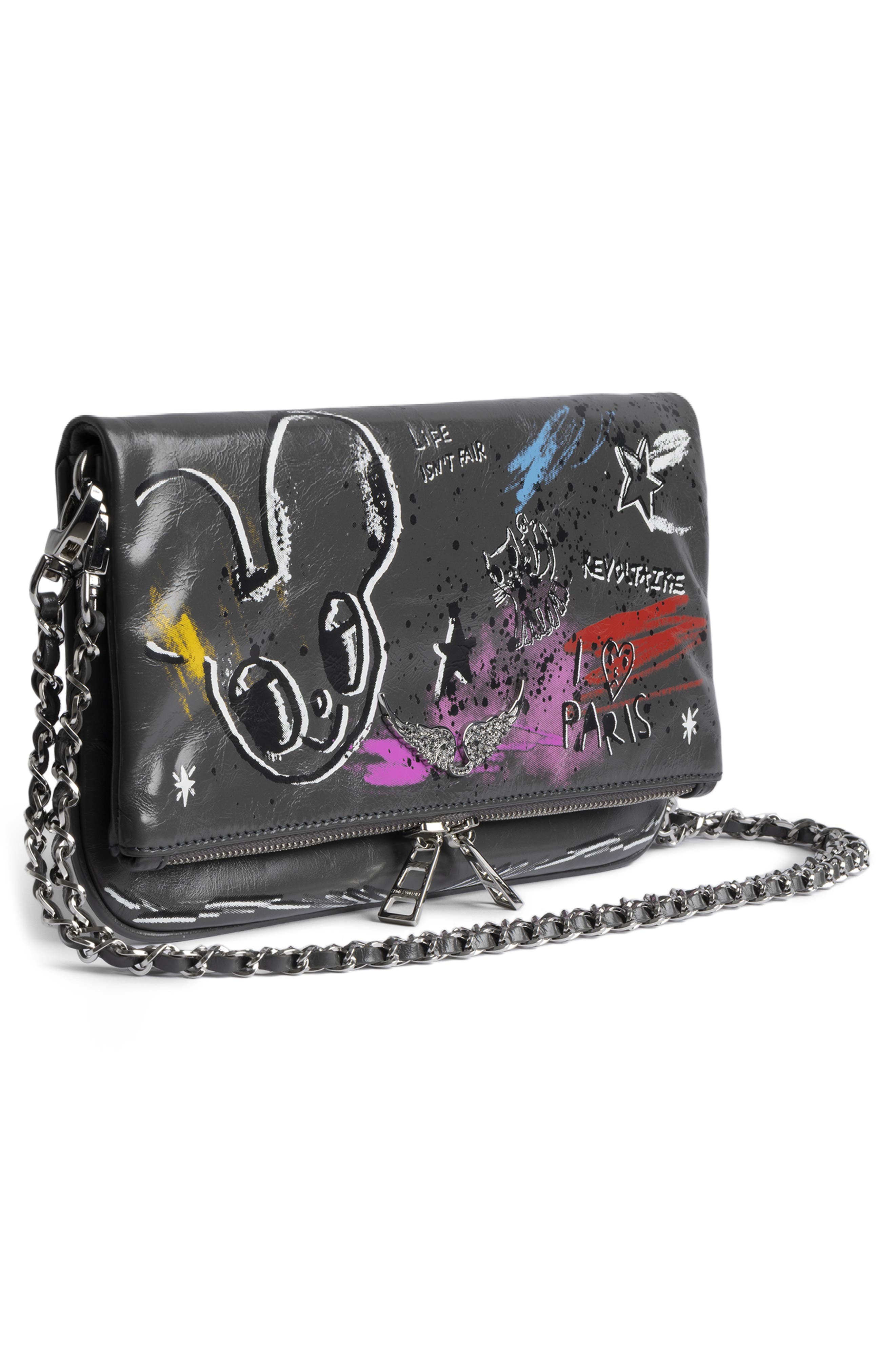 Zadig & Voltaire Rock Humberto Clutch, Alternate, color, Road