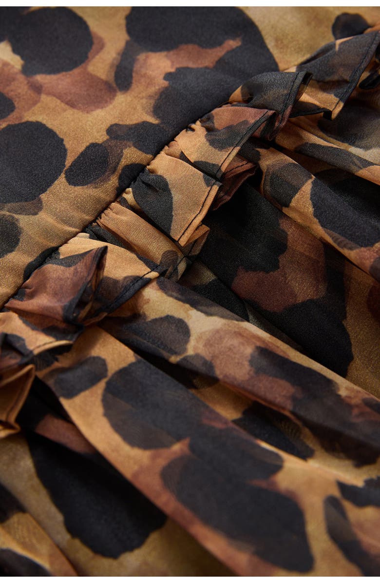 NEXT Kids' Sparkle Mesh Party Dress, Alternate, color, Brown Multi