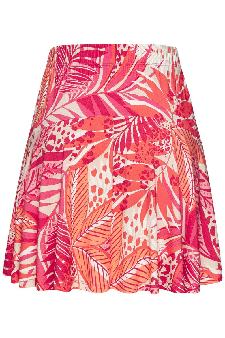 Flared Skort, Alternate, color, Pink Orange