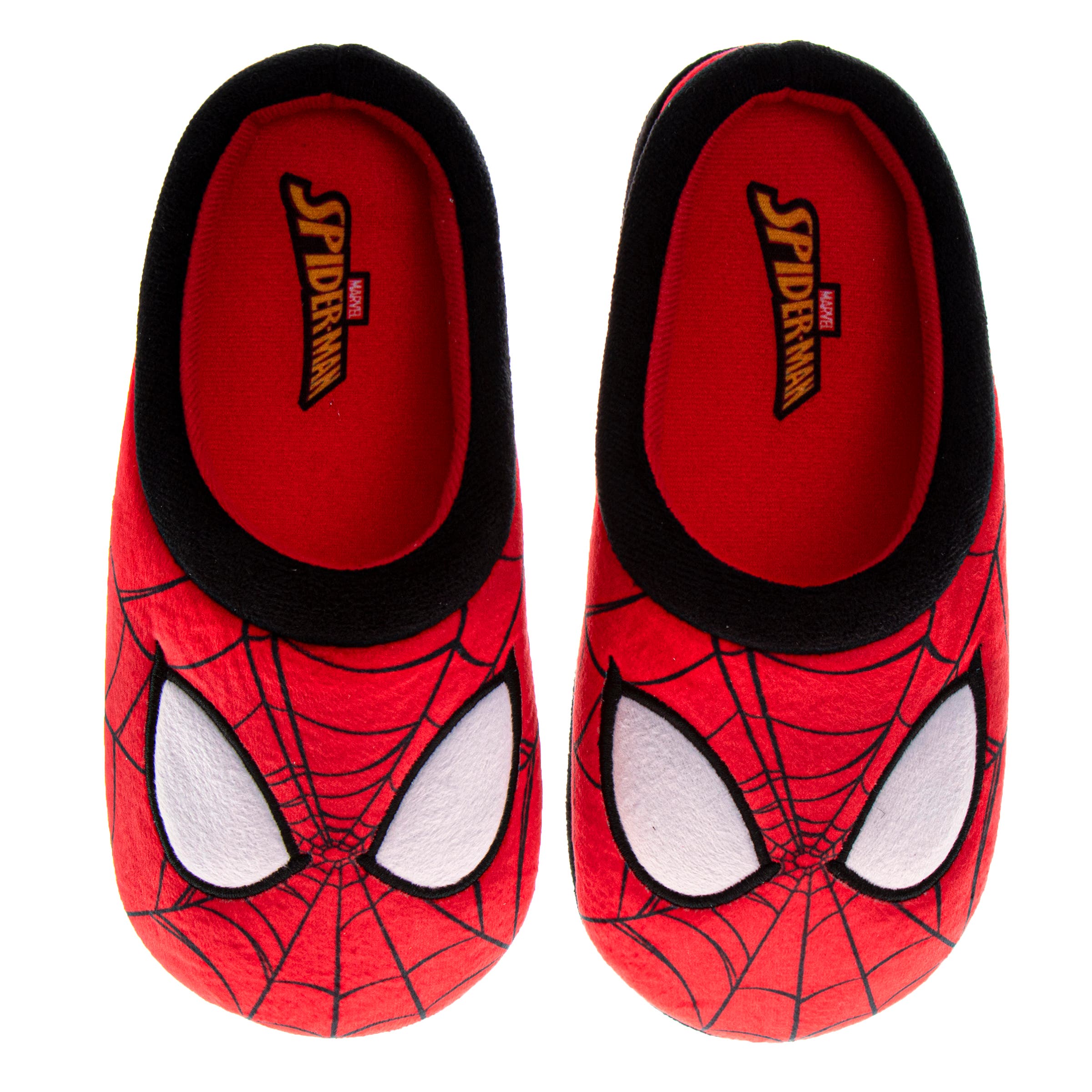 Spider-Man Marvel Spiderman Slippers - Cozy, Plush, and Fun House Shoes, Main, color, Red