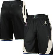 Jordan Brand Men's Jordan Brand Black Milwaukee Bucks 2022/2023 Statement Edition Swingman Performance Shorts