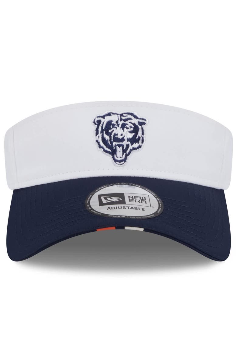 New Era Men's New Era White/Navy Chicago Bears 2025 NFL Training Camp Adjustable Visor, Alternate, color, White