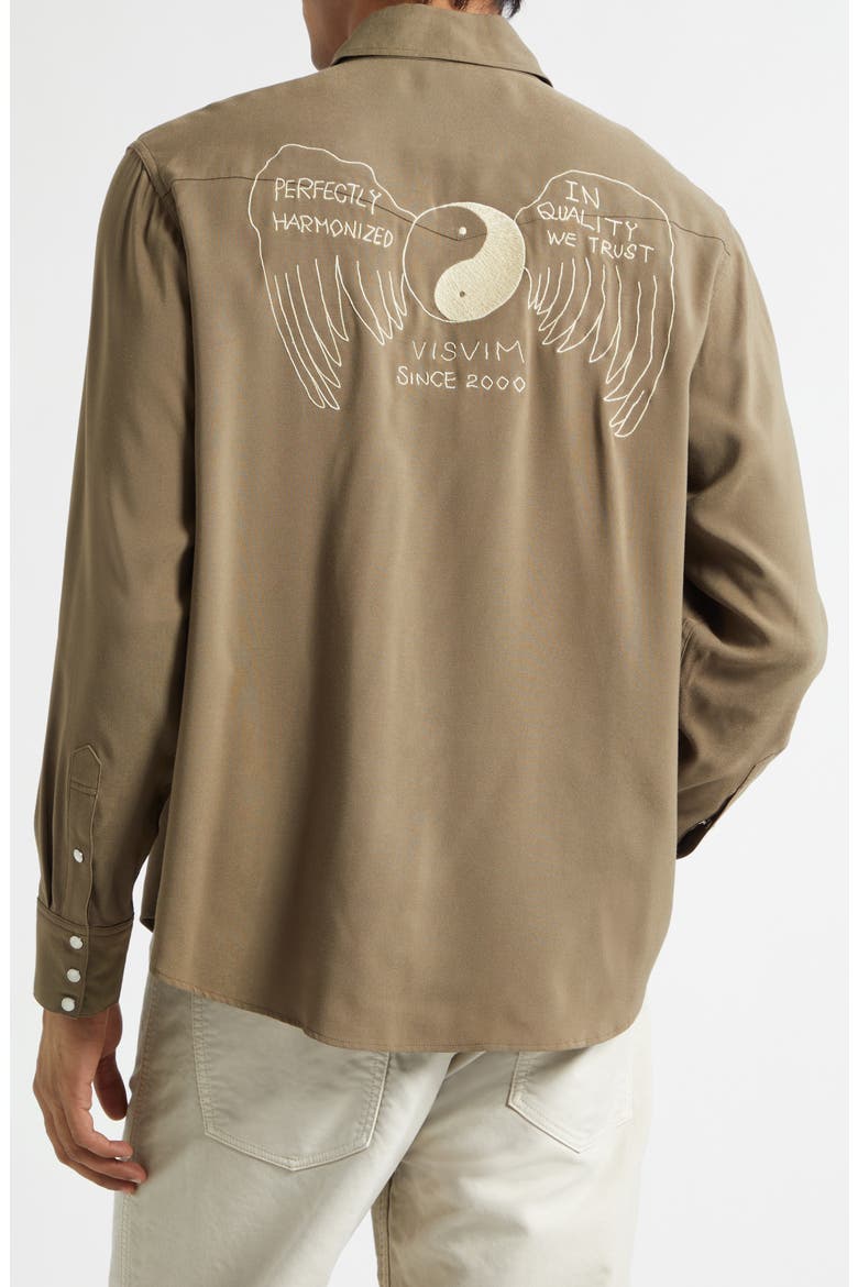 Four Corners Western Shirt, Alternate, color, BROWN