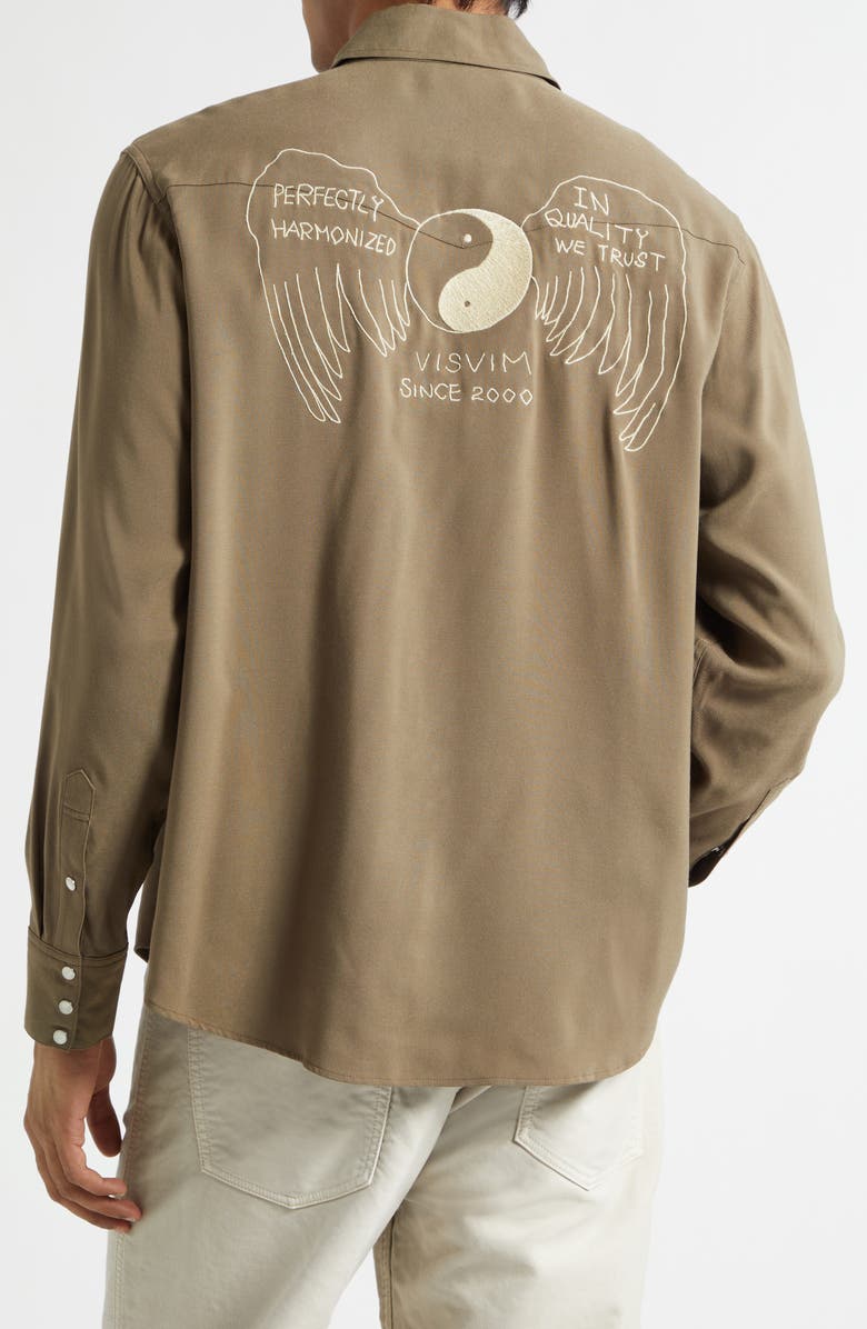 VISVIM Four Corners Western Shirt, Alternate, color, Brown