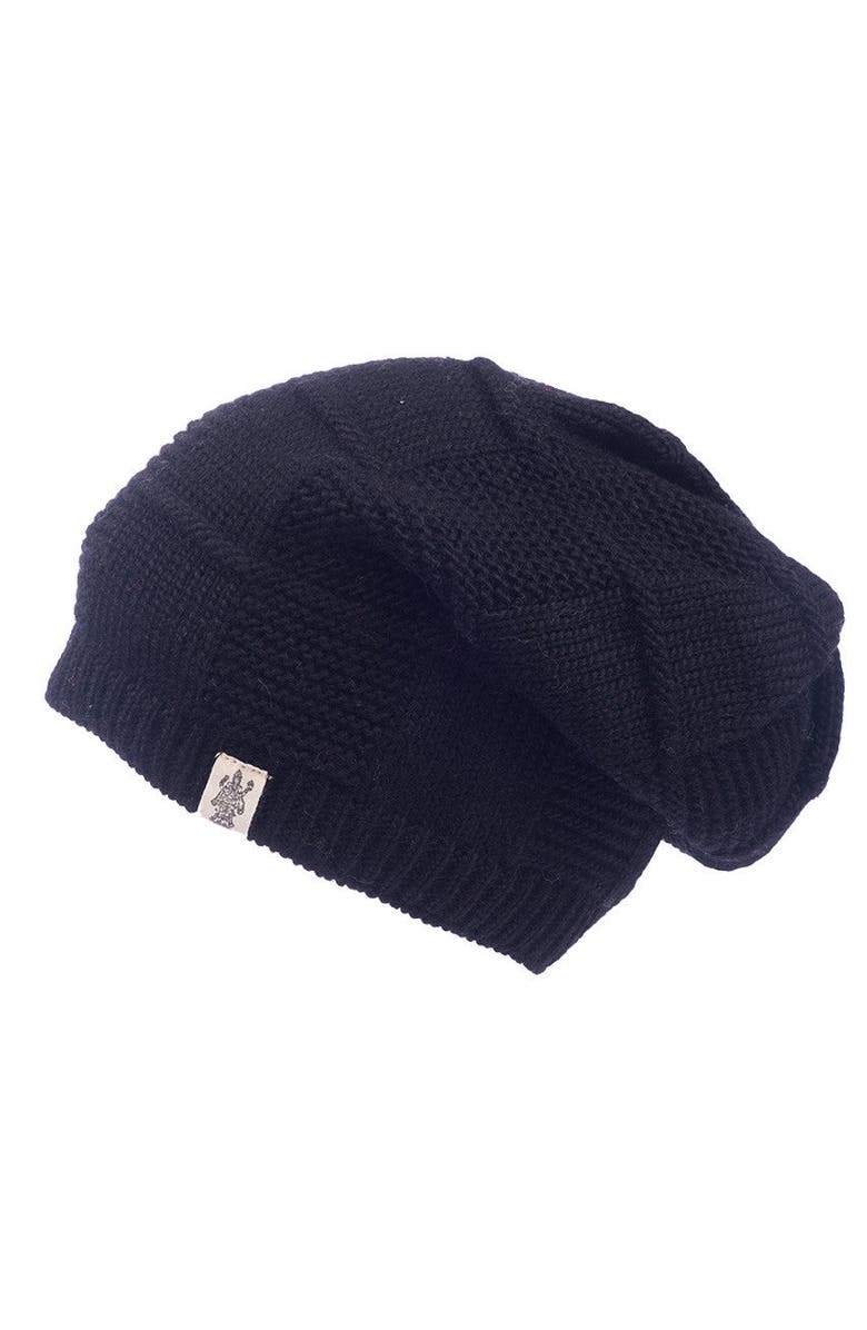 Nirvanna Designs Checkered Slouch, Main, color, Black