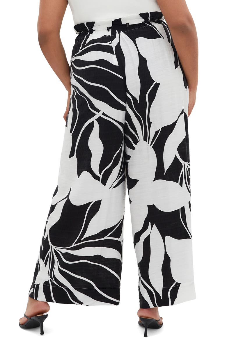 City Chic Resort Floral Print Wide Leg Pants, Alternate, color, 