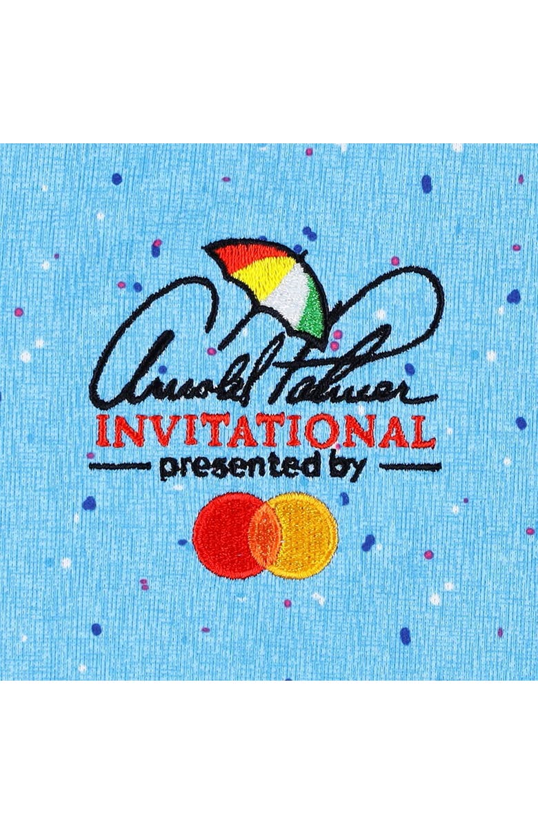 FOOTJOY Men's FootJoy Blue Arnold Palmer Invitational Tweed Texture ProDry Stretch Pique Polo, Alternate, color,