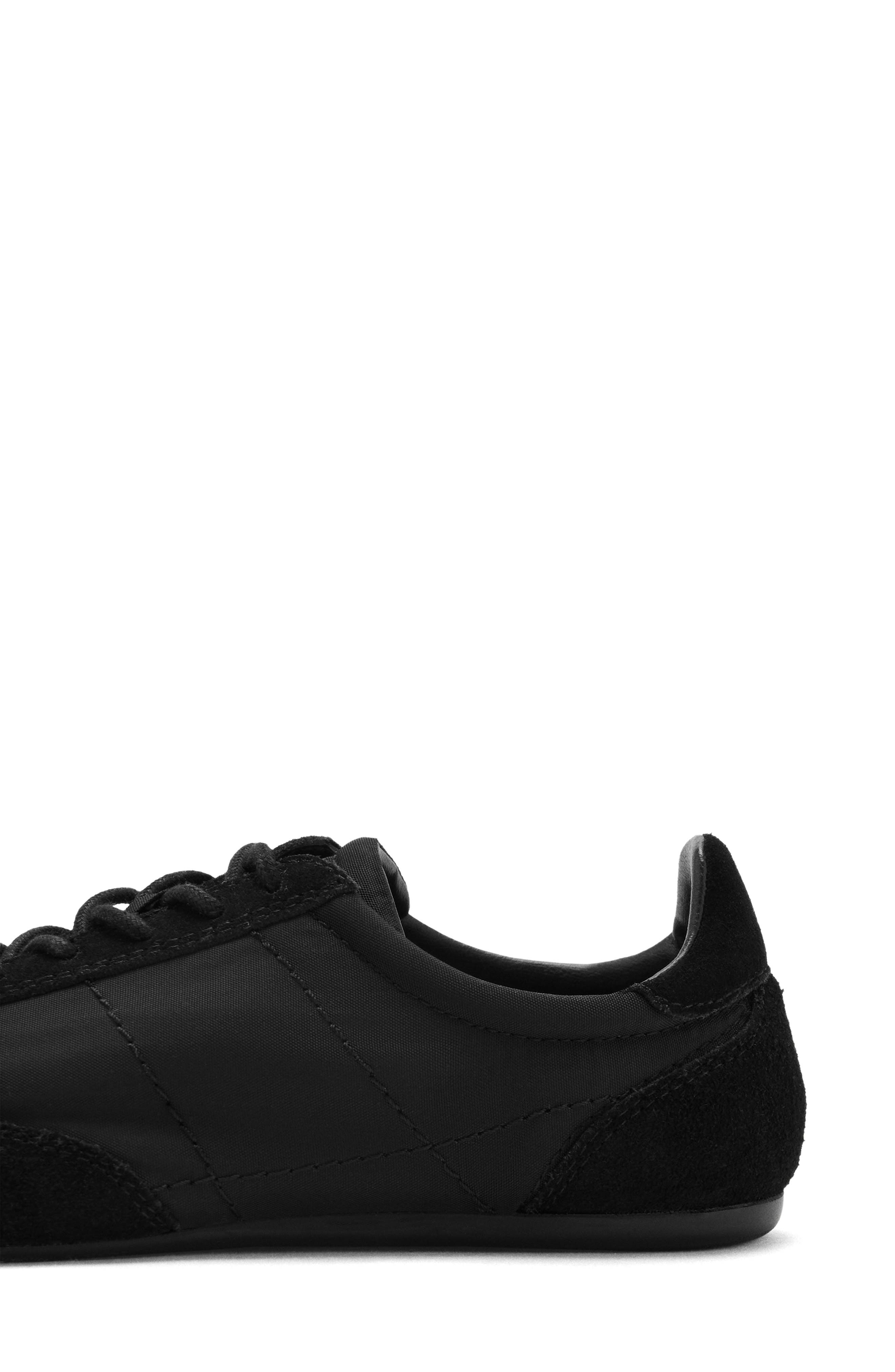 MANGO Mixed Media Sneaker, Alternate, color, Black