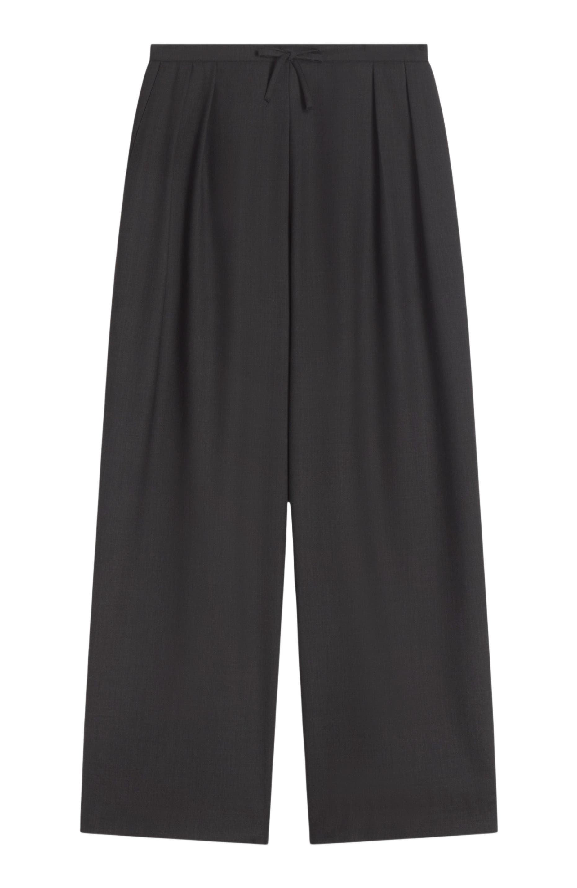 Waist Tie Wool Trousers - image 2