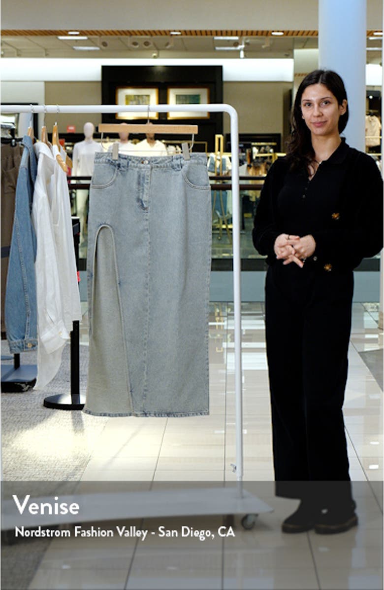 Zayne Denim Maxi Skirt, sales video thumbnail